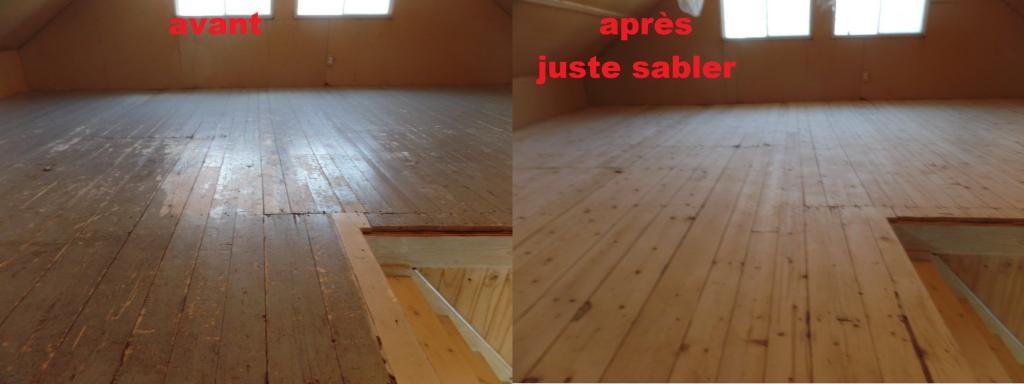 Sablage et réparation de plancher de bois franc 