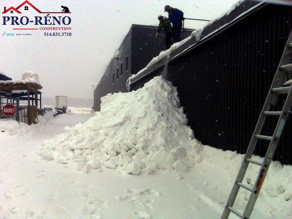 DÉNEIGEMENT DE TOITURE résidentiel commercial industriel