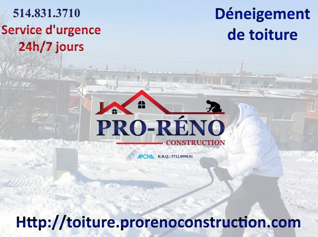 DÉNEIGEMENT DE TOITURE résidentiel commercial industriel