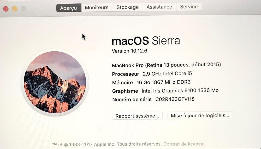 MacBook Pro (Retina 13 pouces, début 2015)