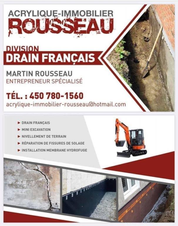 service d'excavation et drain Français 